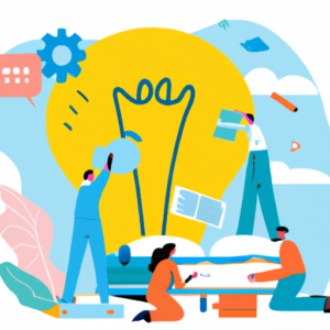 Illustration of a group of people embracing the power of unlearning to achieve growth